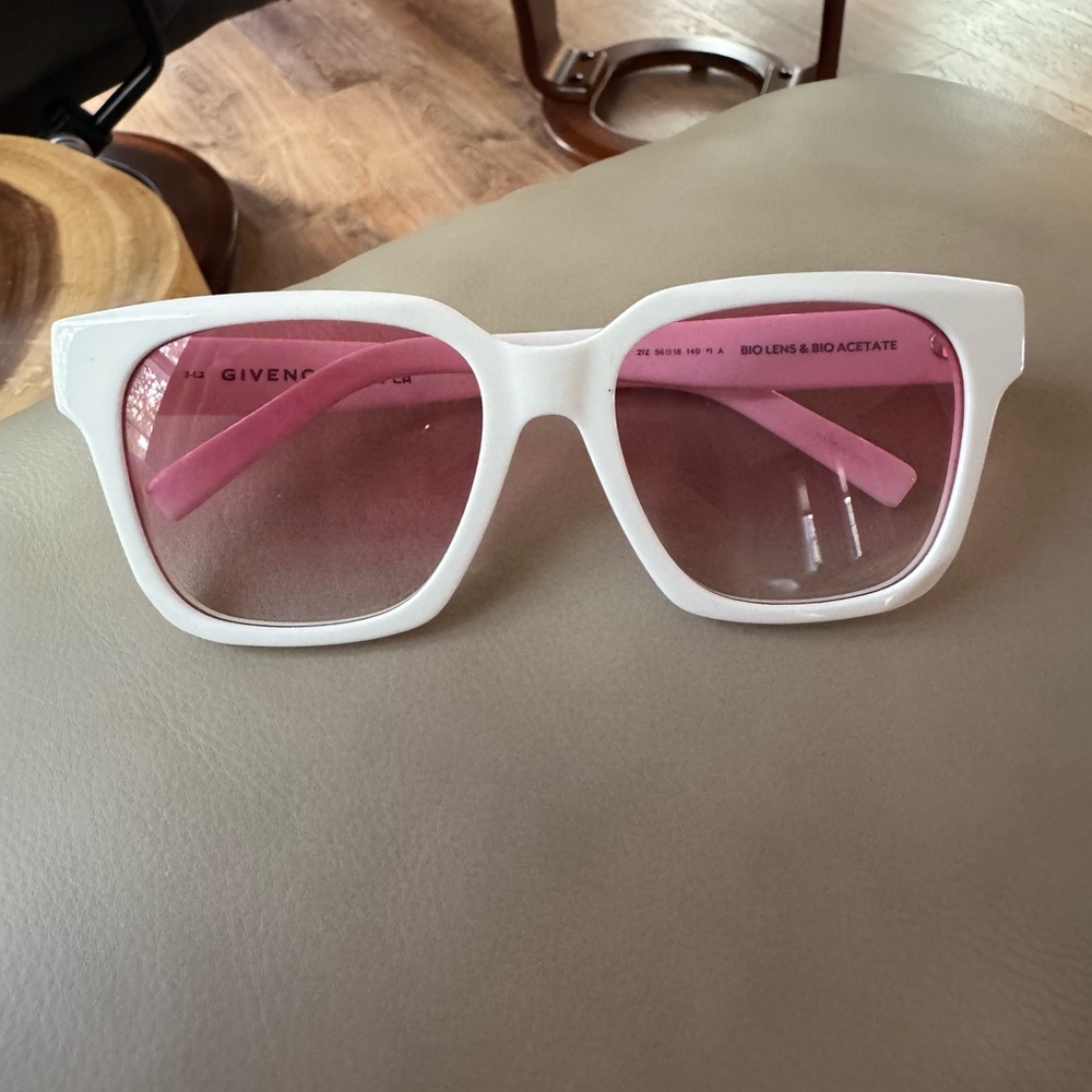 Givenchy White and Pink Sunglasses